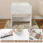 Ensemble coiffeuse maquillage avec miroir et tabouret blanc-718361055