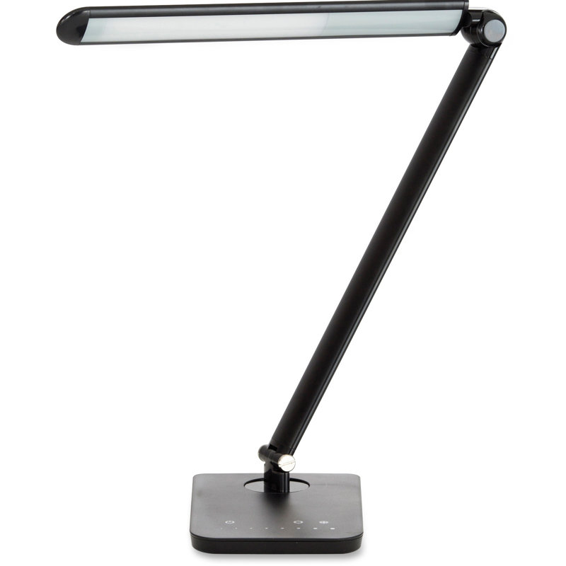 Vamp LED Flexible Neck 16.75" Table Lamp, Black