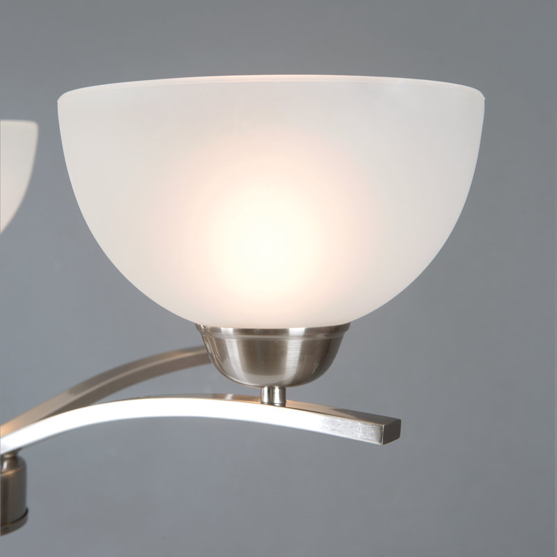 Lustre classique/traditionnel ombré 5 lumières Babin, Acier satiné