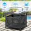 Chaise de patio inclinable avec coussins et table Arazia-1461365473