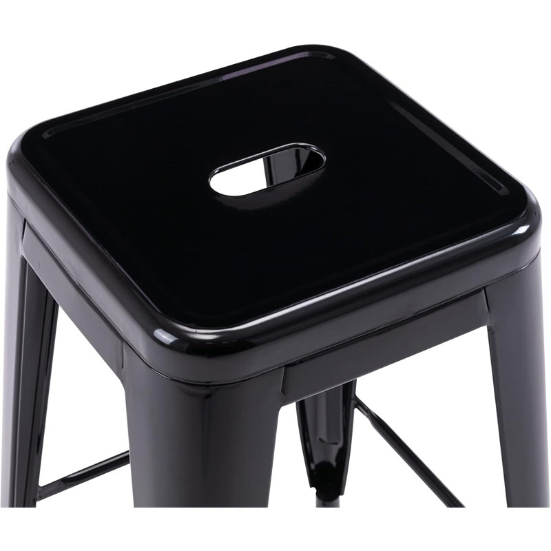 Kohki 24" Counter Stool Metal Bar Stools Counter Height Barstools Backless Indoor/Outdoor Bar Stools Kitchen Counter Stools Chairs(Set of 4)