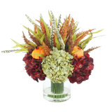 Hydrangea and Thistle Fall and Floral Arrangement