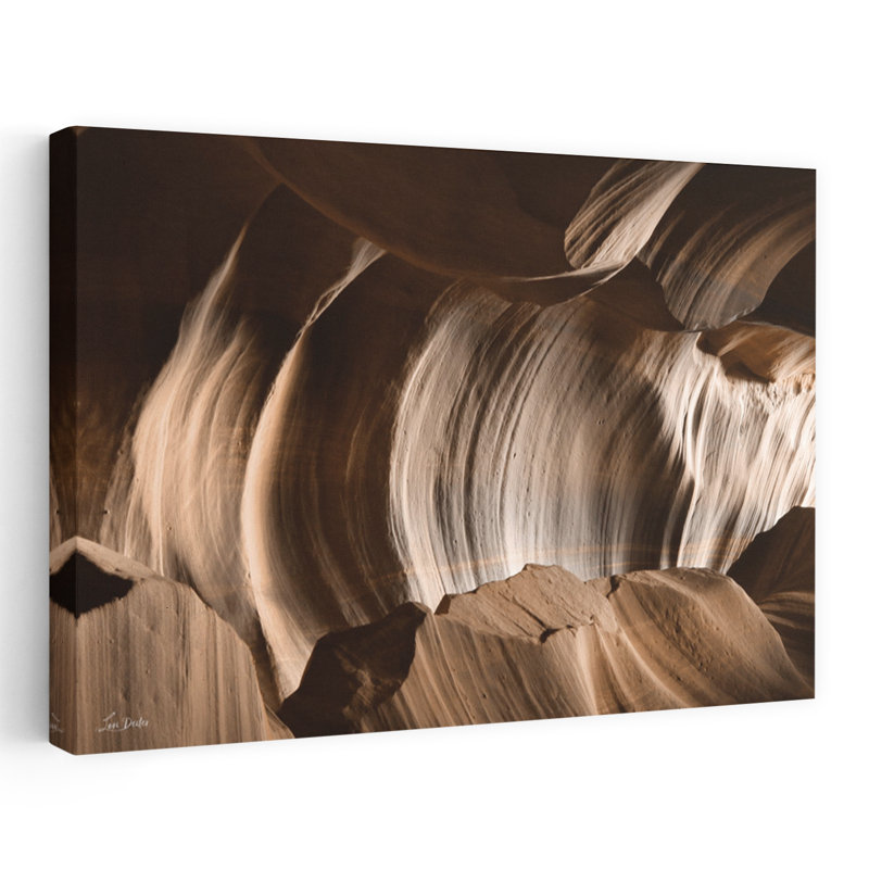 Canyon abstrait I, art contemporain abstrait, H 16 po x l 24 po