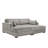Bentura Oversized Upholstered Light Gray Faux Rabbit Fur Flannel  Sleeper Sofa Bed Lounge sofa with Armrests & Throw Pillows-457534887