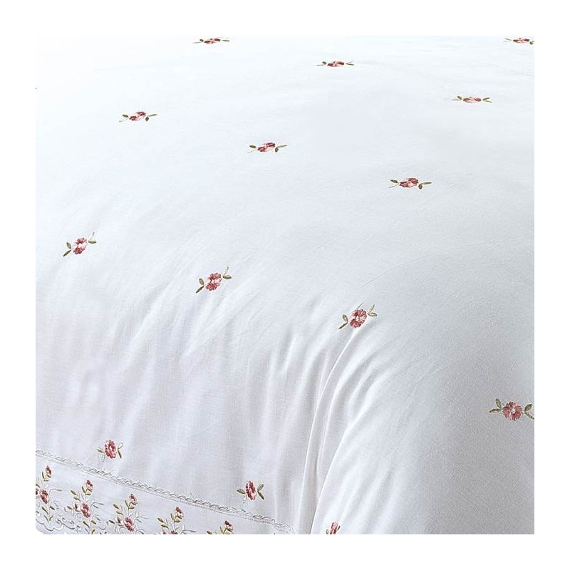 Stramoine Cotton Blend, Polyester Solid Colour Duvet Cover with Pillowcases, Single Duvet Cover + 1 Standard Pillowcase