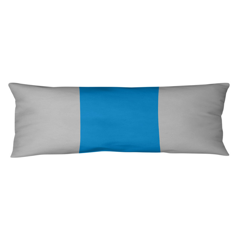 Oreiller de corps en polyester / polyester Arizona Football Stripes, Argenté et bleu, Football de la Caroline