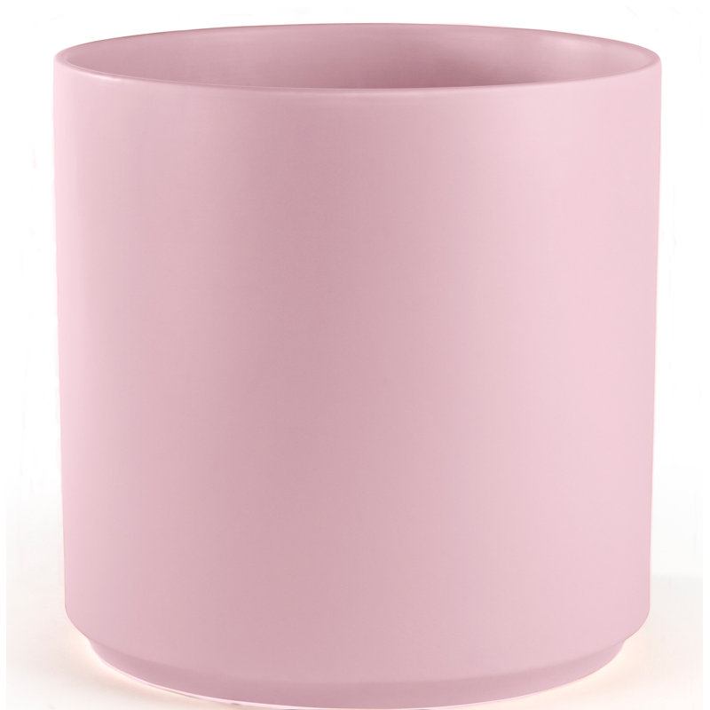 Stoneware Pot Planter, Blush, 15.25" H x 15" W x 15" D