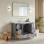 Meuble-lavabo simple autoportant 48 po avec plateau en marbre 48 po