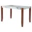 Ensemble de salle à manger 4 pièces, 1 table avec 2 chaises rembourrées et 1 banc pour la salle à manger-130914682