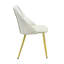 Chaises d'appoint de salle à manger en cuir synthétique blanc, coussins en mousse haute densité, pieds en métal, structure intérieure en bois composite, assemblage facile avec outils en cuir rembourrés pour la salle à manger, rembourrage, tout