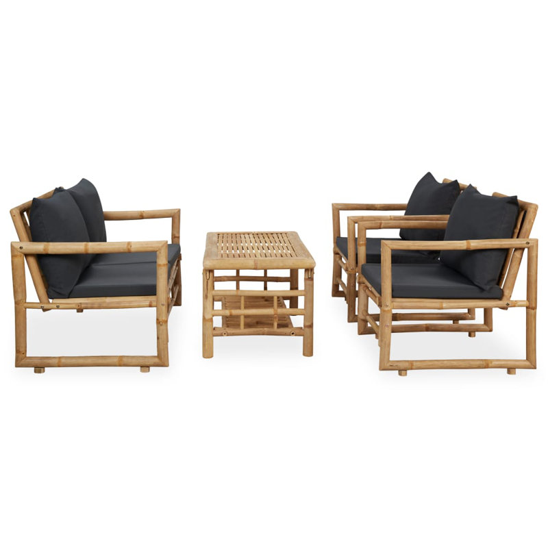 Esther 4 Piece Deep seating with Cushions, Gray