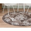 Tapis rond ikat noisette Oneita