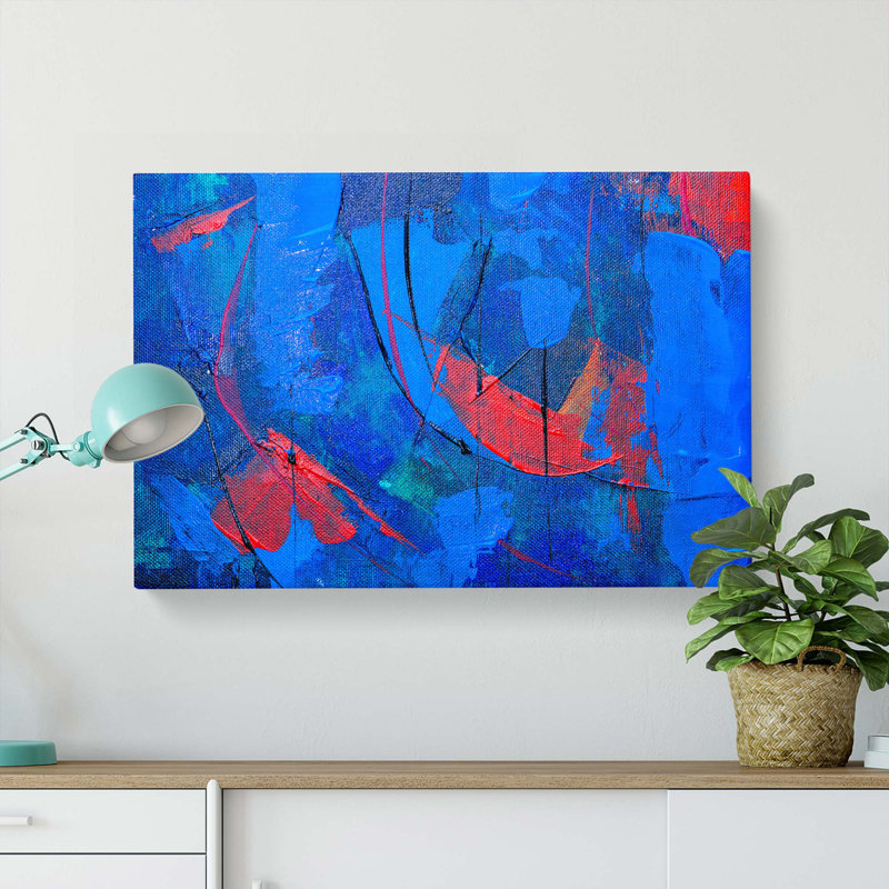 Abstract Art Painting Vol.204 by S.Johnson - Wrapped Canvas Painting, 60cm H x 91cm W x 3cm D