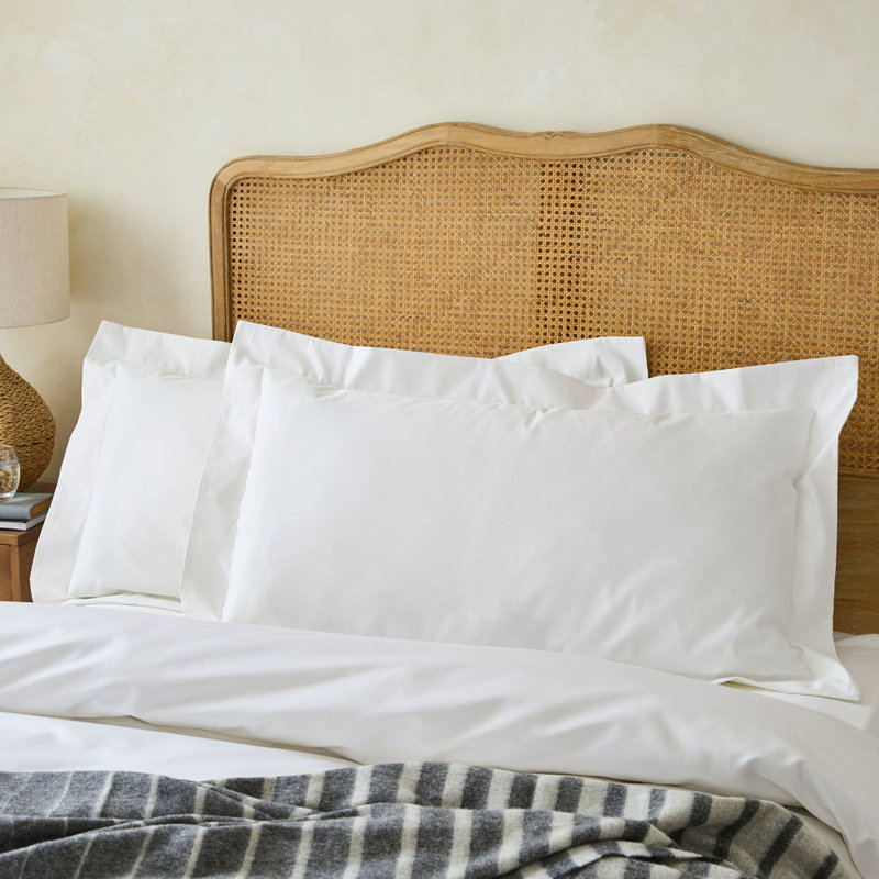 Frede White 1000 Thread Count Sateen Oxford Pillowcase Pair