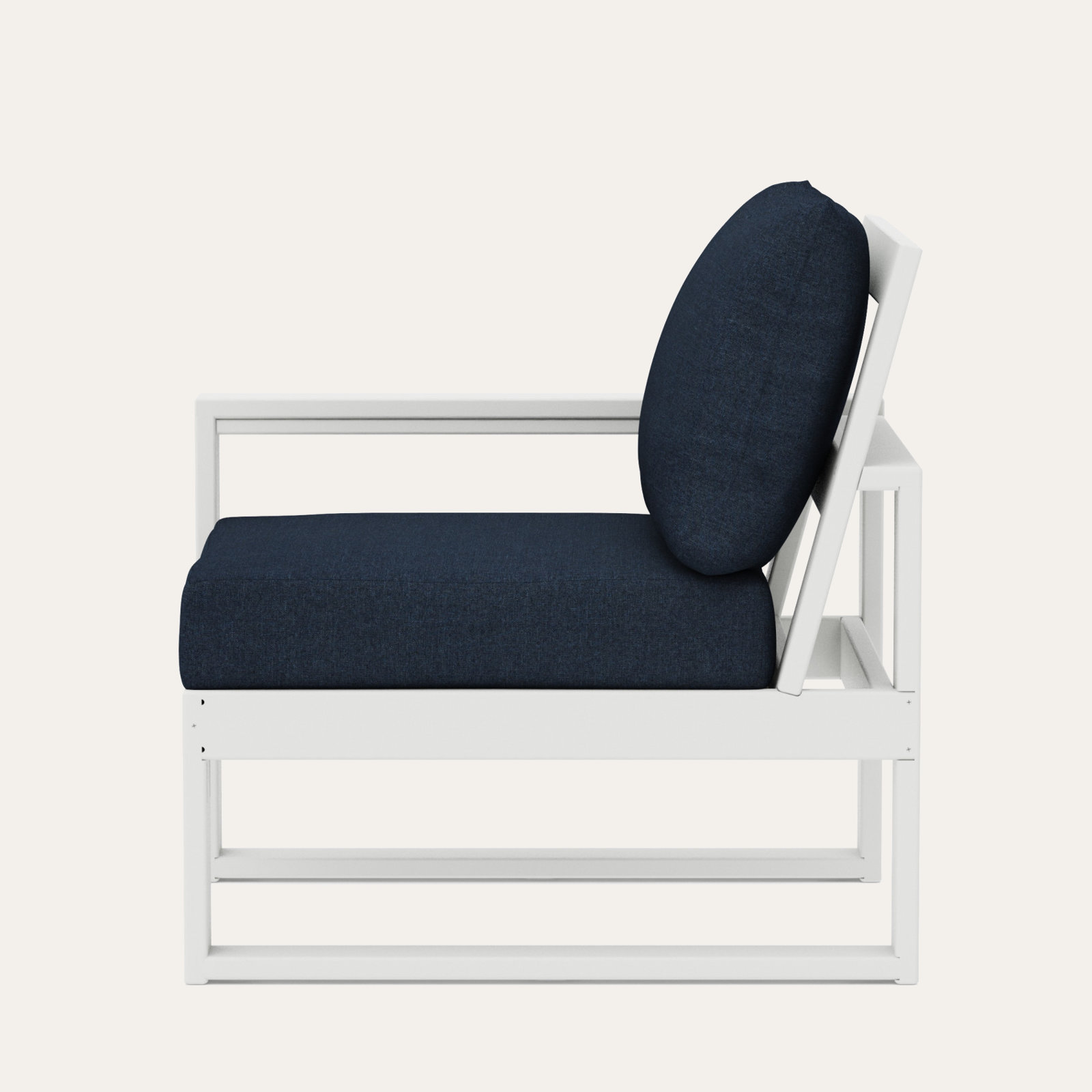 Edge Patio Lounge Chair, Marine Indigo, White