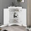 Armoire de rangement triangulaire blanche avec tablettes réglables - Un style moderne pour la maison ajoute de la valeur à votre-1630731516