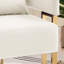 Chaise d'appoint moderne en velours blanc 2 pièces avec pieds dorés, idéale pour les espaces multiples, un soutien ergonomique scientifique et un assemblage simple.