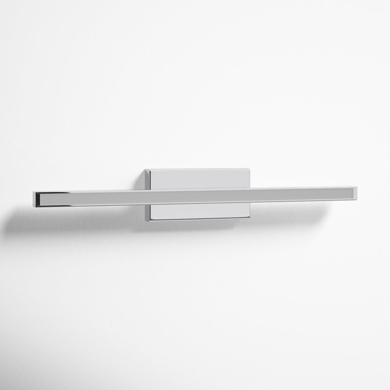 Rochelle LED Flush Mounted Sconce, 2.75" H x 18" W x 1.63" D, Chrome