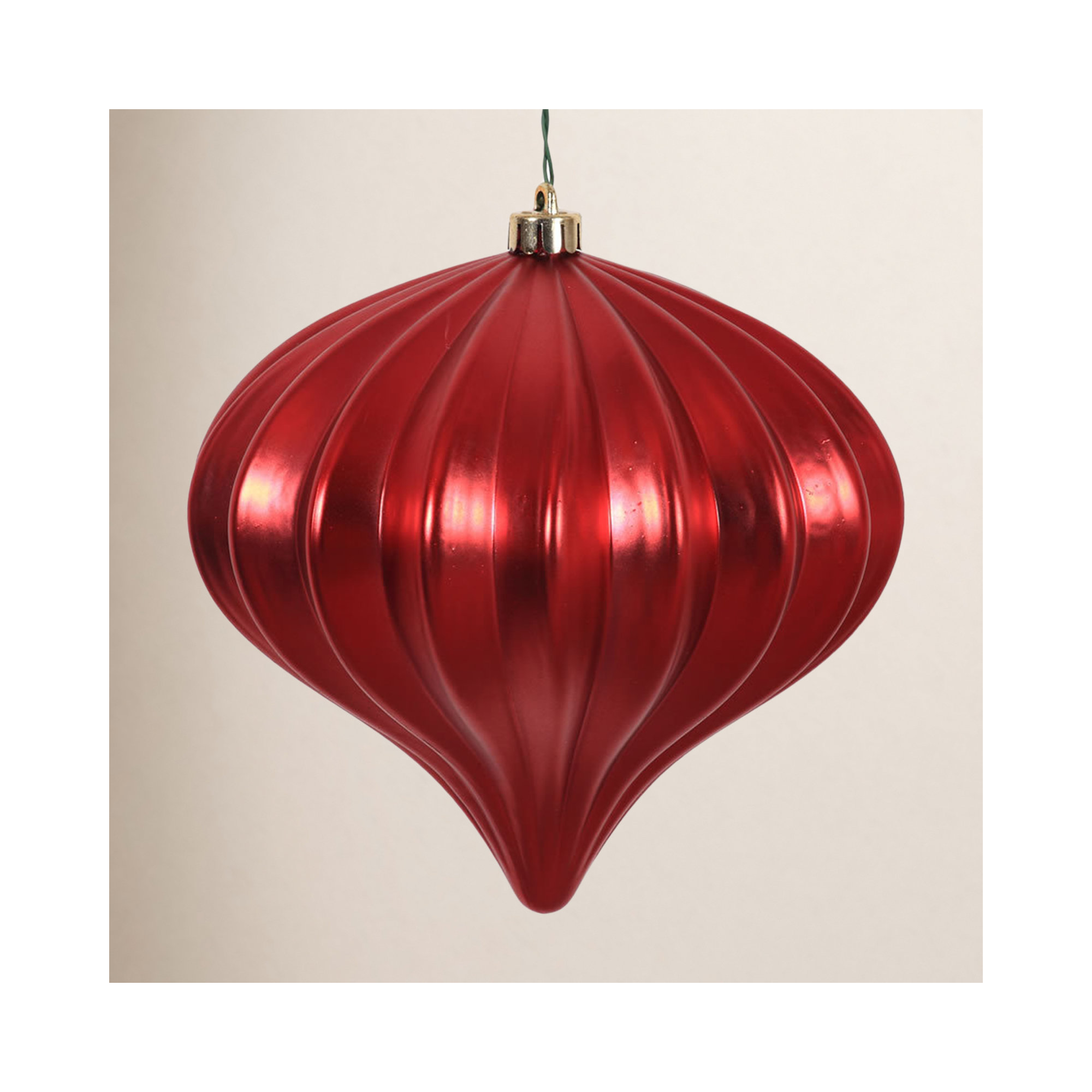 5.7" Onion Christmas Ornament UV, Burnish Orange