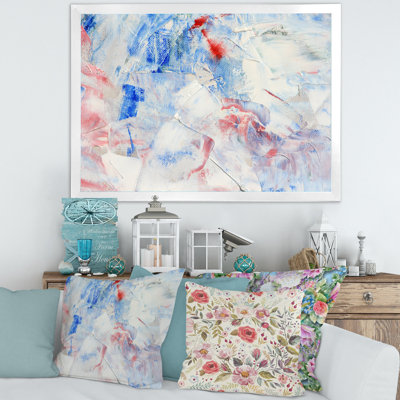 Composition abstraite bleue - peinture sur toile