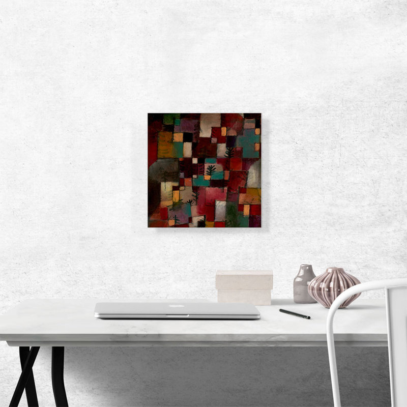 «Redgreen Rhythms 1920» par Paul Klee - reproduction d'art sur toile tendue, H 12 po x l 12 po x P 0,75 po