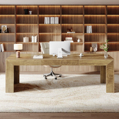 86.6-Inch Long Computer Desk