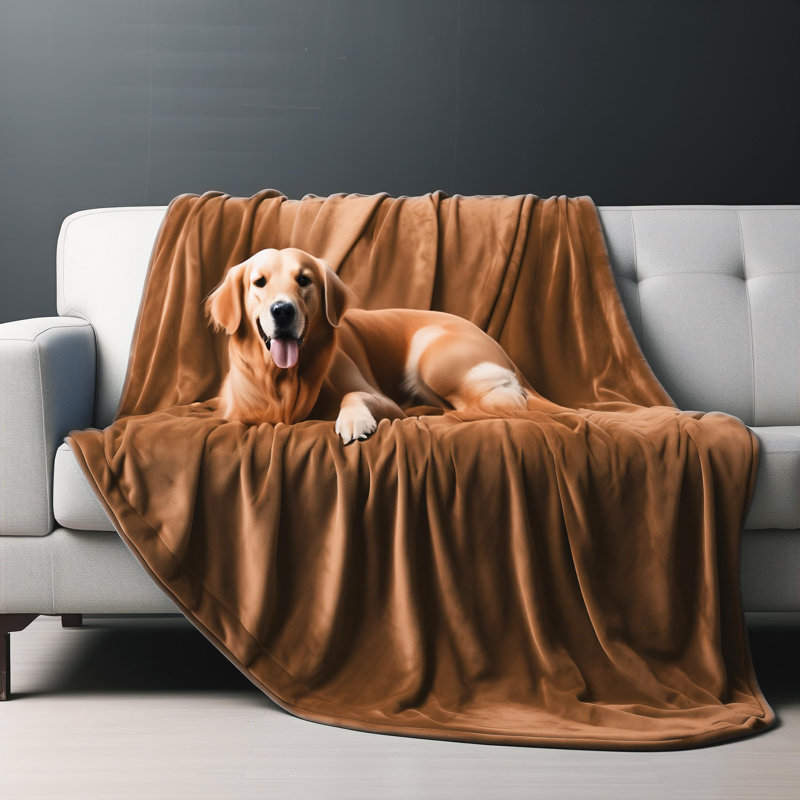 Pet Blanket, Beige/Greyish Blue