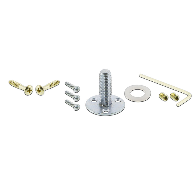 Deco Plate with Decorative Keyhole and New York Door Knob, Unlaquered Brass