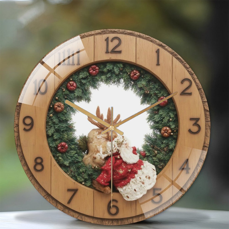 Horloge murale de Noël 12 po
