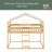 Twin Over Twin Wood Bunk Bed With Tent-1166874711