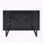 55" Minimalist Retro Rectangular Dining Table with Black Textured MDF Top
