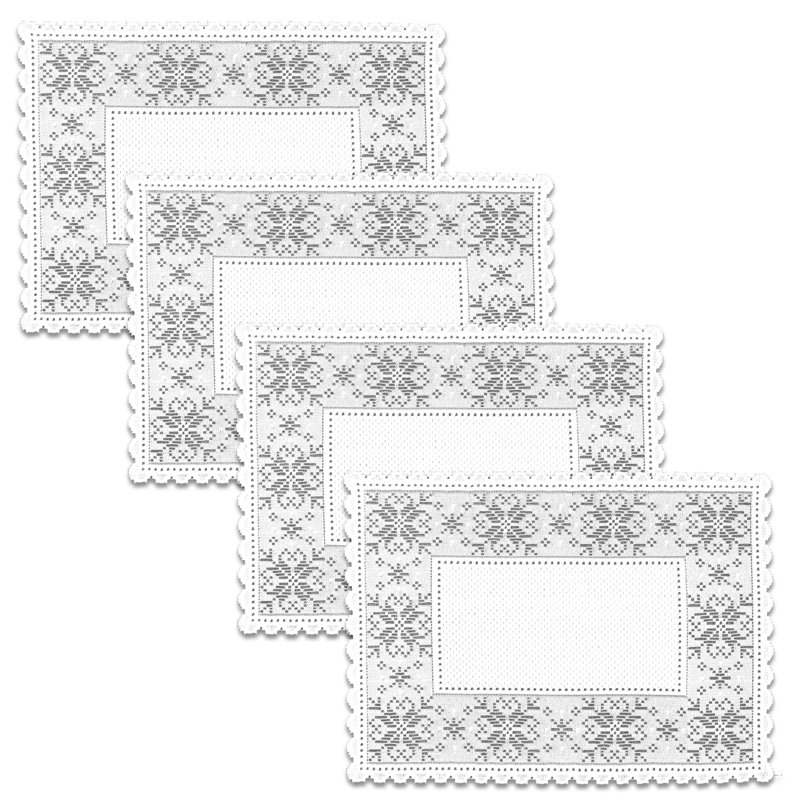 Napperons de 14 po x 20 po Murrells (ensemble de 4), blanc