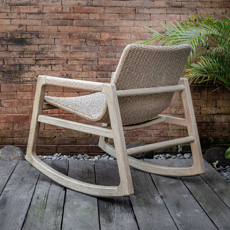  Chaise berçante d'extérieur en osier Sumba