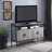 Grey Oak And Black 4-Door TV Stand