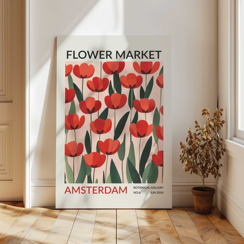 Amsterdam Flower Market I, Toile tendue, H 12 po x l 8 po