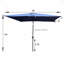 Parasol imperméable d'extérieur 6 x 9 pi avec manivelle et bouton poussoir inclinable sans rabat pour le jardin-790043043