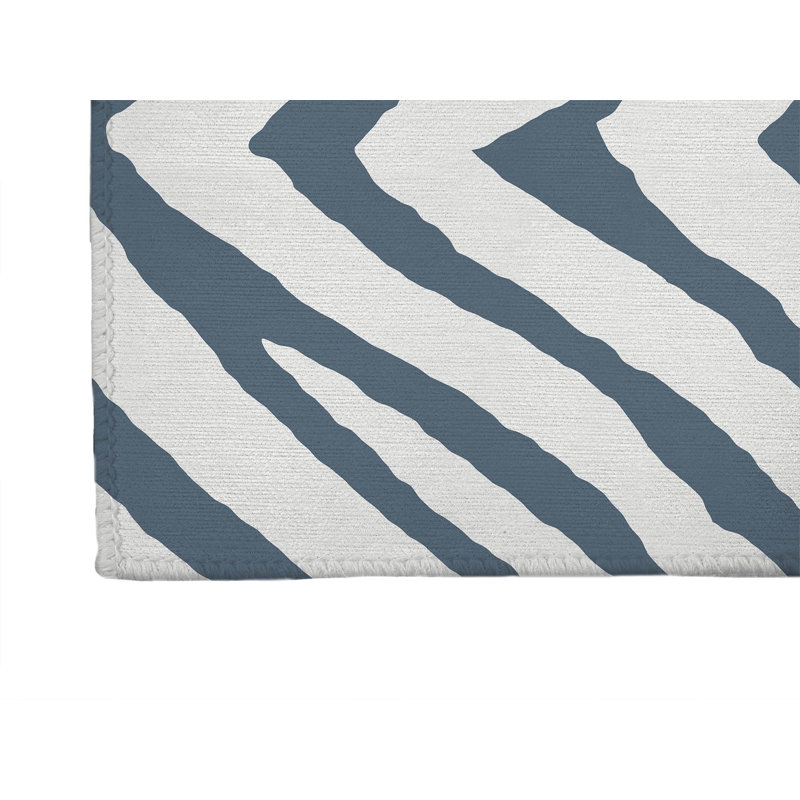 Zebra Stripe Non-Slip Outdoor Rug, Runner 2'6" x 8'