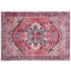 Tapis traditionnel lavable à la machine avec envers antidérapant, rouge -655266306