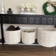 Dotted Line™ Nested 3 Piece Fabric Basket Set & Reviews