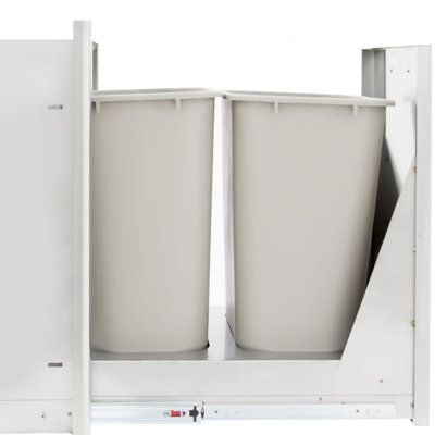 Blaze Narrow Roll-Out Stainless Steel Trash Bin