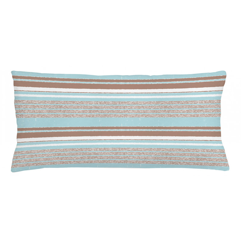 Housse de coussin lombaire à rayures intérieur/extérieur, 16 po x 36 po