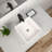 15" x 15" White Ceramic Square Vessel Bathroom Sink