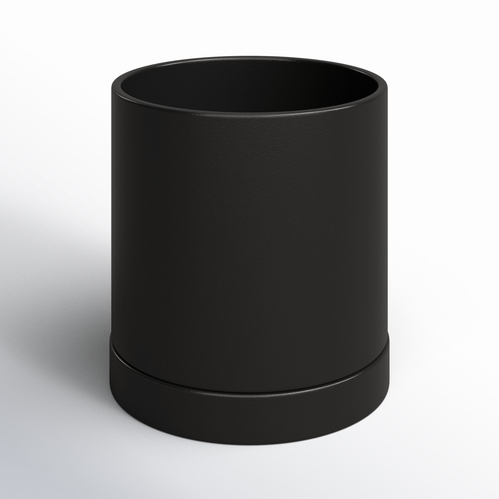 Carlotta 12" Ceramic Pot Planter, 5.75" H x 5" W x 5" D, Black