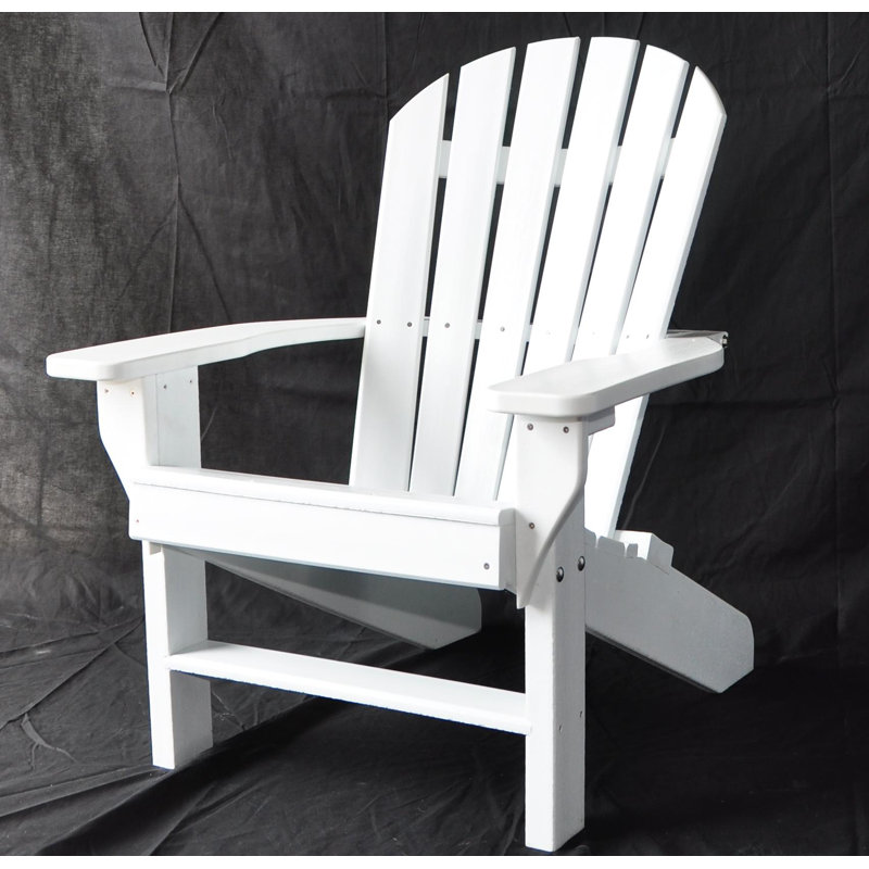 Chaise adirondack en plastique avec repose-pieds seaside, Blanc