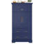 Garde-manger autoportant 40 po x 18 po x 72,6 po Farmhouse - 4 portes, plateaux coulissants, tiroirs, rangement pour moules à gâteaux, bleu-1314093227