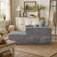 Canapé modulable une place Camel 62,4 po, fauteuil lounge avec coussin de dossier et coussin décoratif, compartiments de rangement dans les accoudoirs, accoudoirs et dossiers amovibles