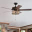 Ventilateur de plafond à 5 pales 52 po avec chaînette et ensemble d’éclairage inclus Zelie