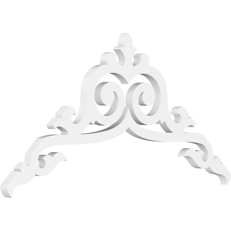 Pignon en PVC de qualité architecturale Baile, H 16,5 po x l 36 po x P 1 po, 11 / 12
