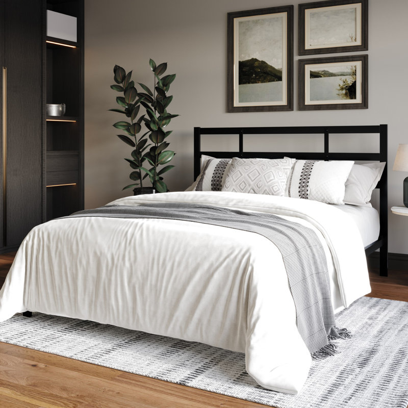 Adylan Metal Platform Bed, Queen, Black