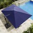 12' X 9' Rectangular Patio Cantilever Umbrella With Weighted Base